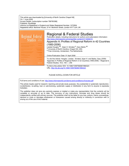 Regional & Federal Studies