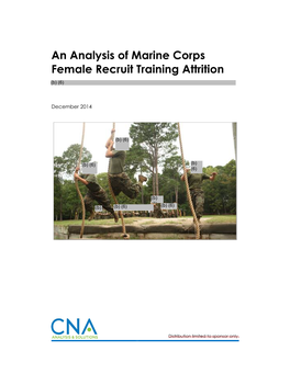 An Analysis of Marine Corps Female Recruit Training Attrition