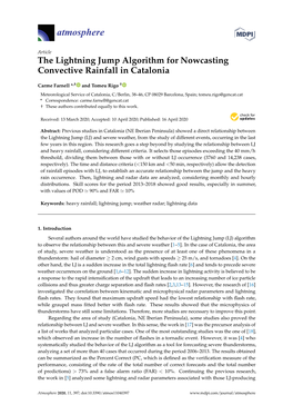 The Lightning Jump Algorithm for Nowcasting Convective Rainfall in Catalonia