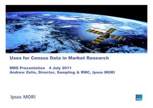 Uses for Census Data in Market Research