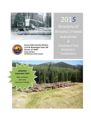 Directory of Arizona Forest Products Firms