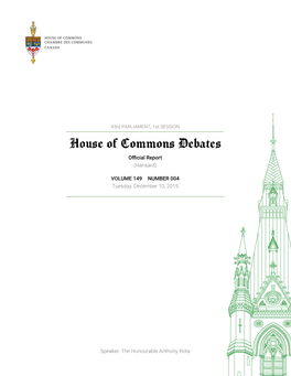 Debates of the House of Commons