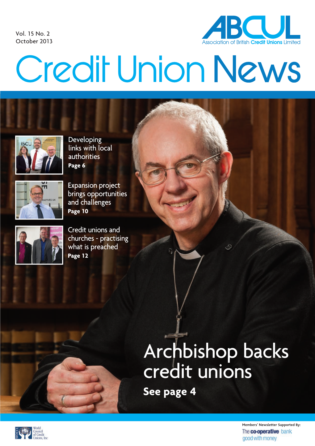 Archbishop Backs Credit Unions See Page 4