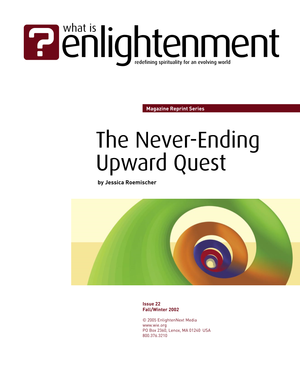 The Never-Ending Upward Quest by Jessica Roemischer