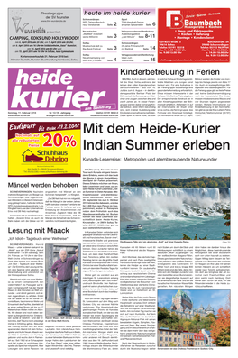 Mit Dem Heide-Kurier Indian Summer Erleben