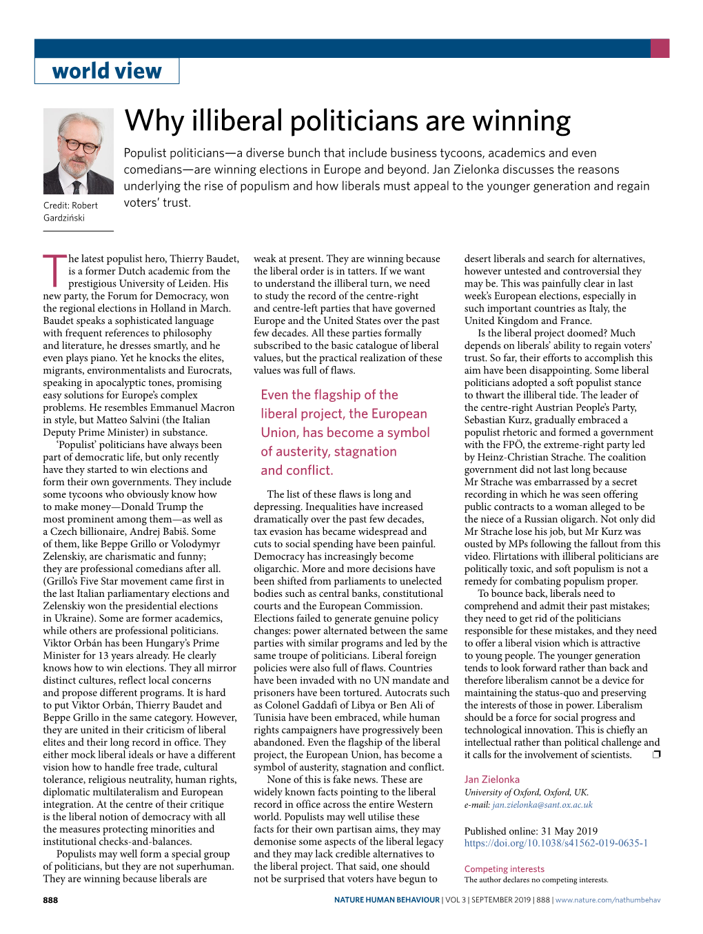 Why Illiberal Politicians Are Winning