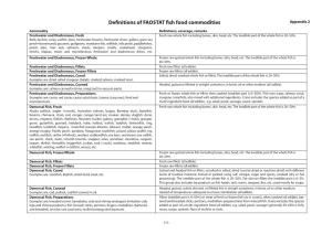 Definitions of FAOSTAT Fish Food Commodities Appendix 2