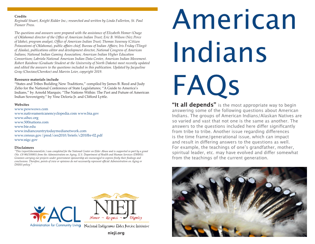 American Indians Faqs