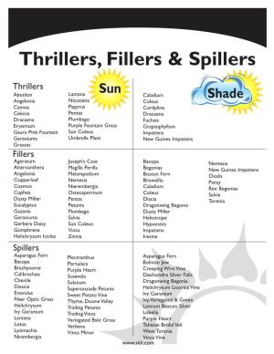 Thrillers, Fillers & Spillers