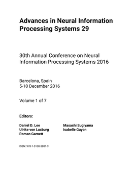 Advances in Neural Information Processing Systems 29
