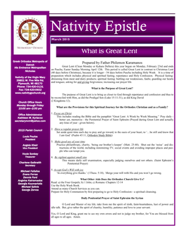 Nativity Epistle
