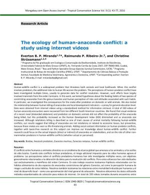 The Ecology of Human-Anaconda Conflict: a Study Using Internet Videos