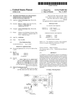 (12) United States Patent (10) Patent No.: US 9,174,853 B2 Arkles Et Al