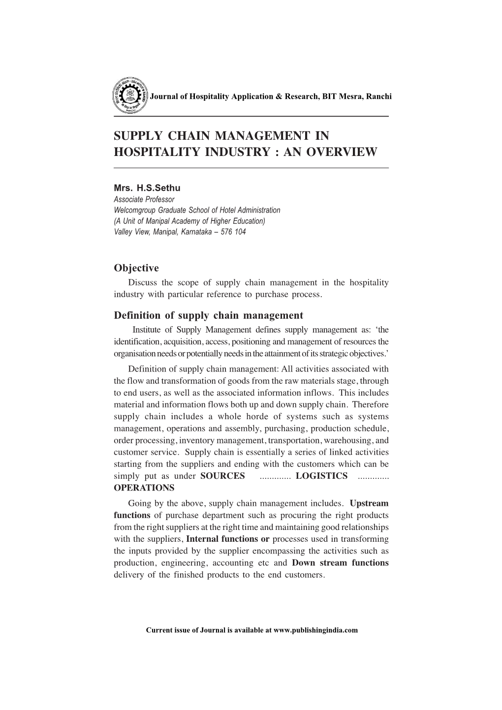 supply-chain-management-in-hospitality-industry-an-overview-docslib