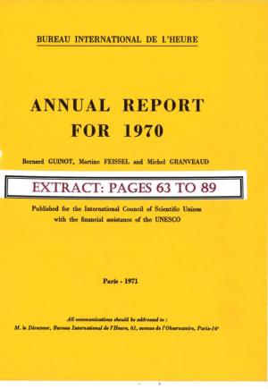 BIH Annual Report for 1970