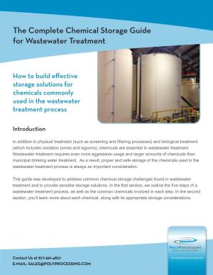 The Complete Chemical Storage Guide for Wastewater Treatment
