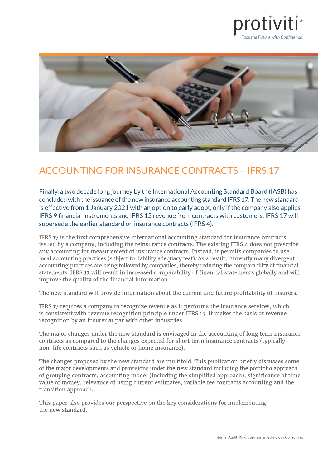 Accounting for Insurance Contracts – Ifrs 17