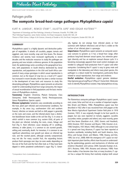 The Oomycete Broad-Host-Range Pathogen Phytophthora Capsici