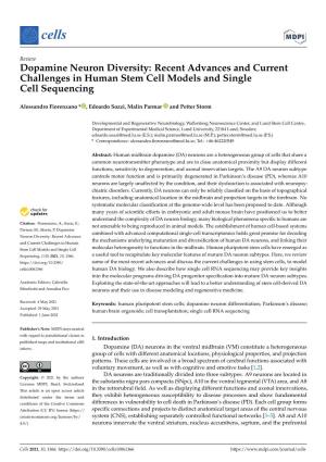 Dopamine Neuron Diversity: Recent Advances and Current Challenges in Human Stem Cell Models and Single Cell Sequencing