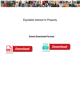 Equitable Interest in Property