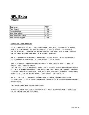 NFL Extra Week 5