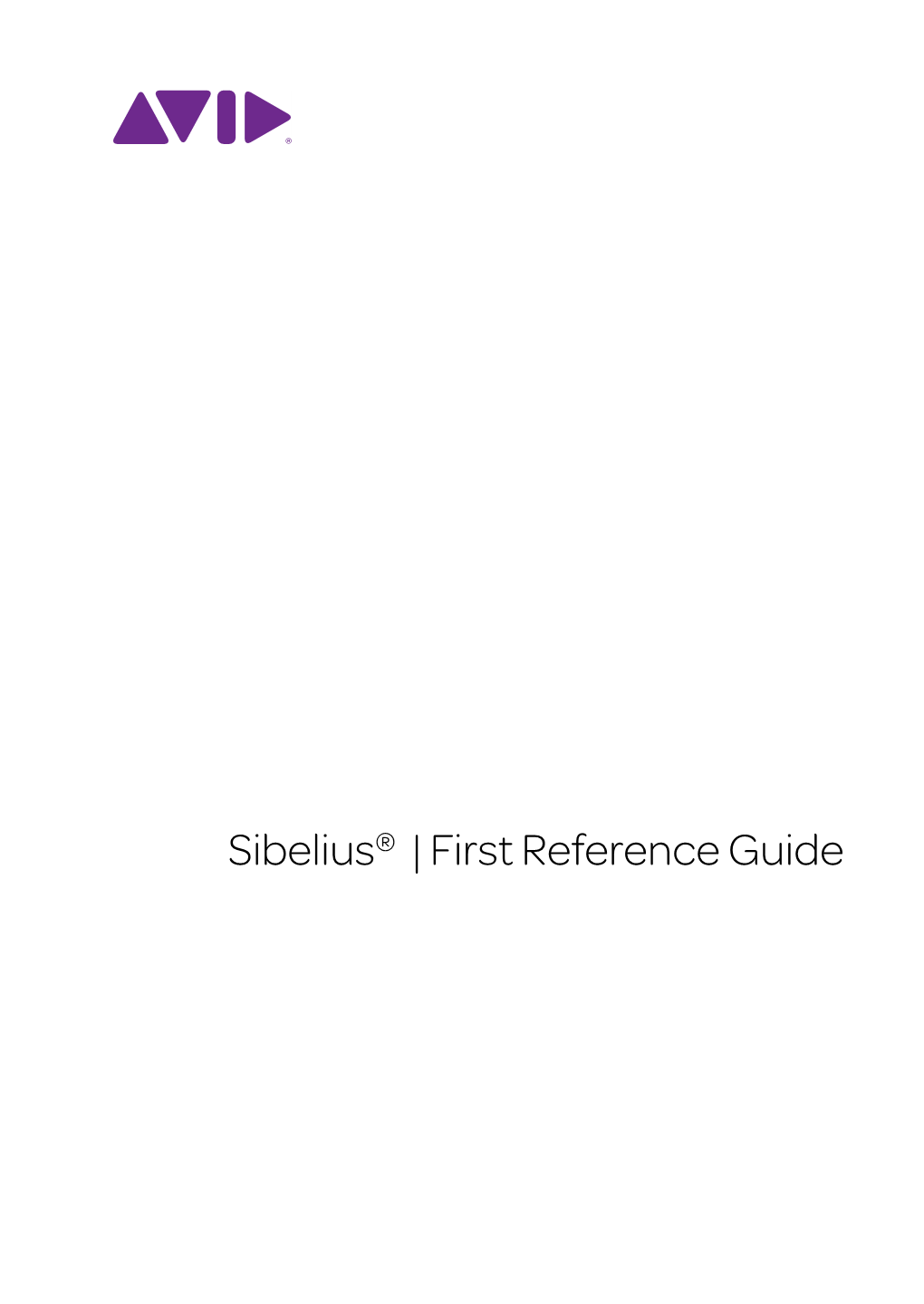 Sibelius | First Reference Guide