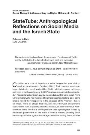 Anthropological Reflections on Social Media and the Israeli State