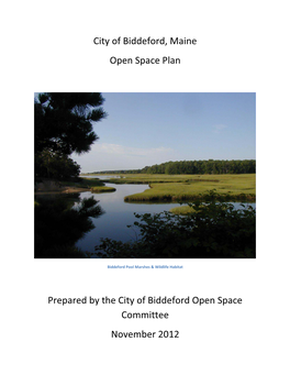 City of Biddeford, Maine Open Space Plan