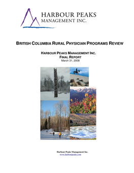 British Columbia Rural Physician Programs Review