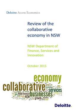 Review of the Collaborative Economy in NSW