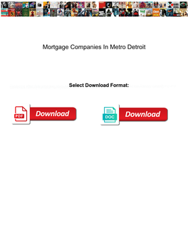 Mortgage Companies in Metro Detroit