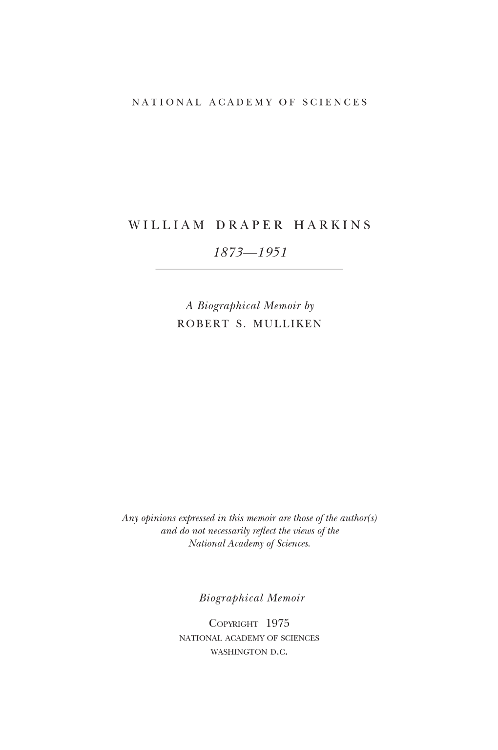 William Draper Harkins