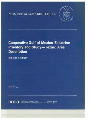 Cooperative Gulf of Mexico Estuarine Inventory and Study, Texas : Area Description