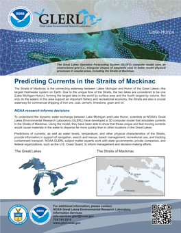 Predicting Currents in the Straits of Mackinac