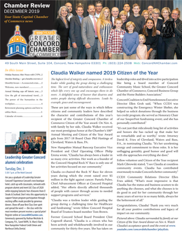 Chamber Review DECEMBER 2019 Your State Capital Chamber of Commerce News