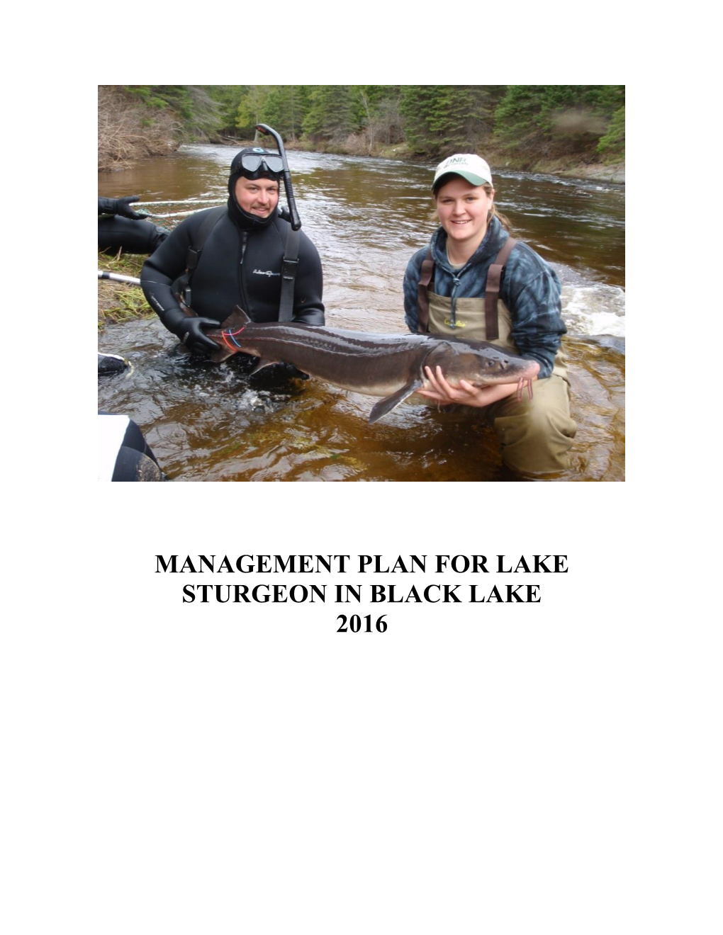 Black Lake Sturgeon Management Plan