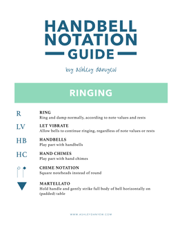 HANDBELL NOTATION GUIDE by Ashley Danyew