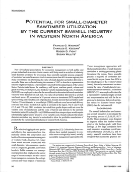 Potentialfor Small-Diameter Sawtimber Utilization by the Current Sawmill Industry in Western North America