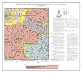 Bedrock Geologic Map of the and Pebbles in a Matrix of Silt and Clay