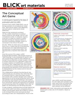 The Conceptual Art Game a Coloring Game Inspired by the Ideas of Postmodern Artist Sol Lewitt