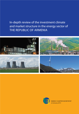 In-Depth Review of the Investment Climate and Market Structure in the Energy Sector of the REPUBLIC of ARMENIA