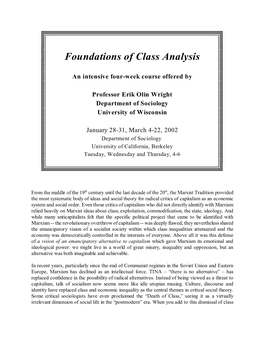 Foundations of Class Analysis