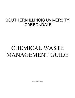 Chemical Waste Management Guide