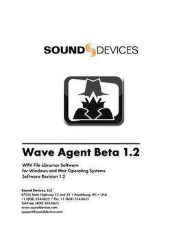 Wave Agent Beta 1.2 WAV File Librarian Software for Windows and Mac Operating Systems Software Revision 1.2