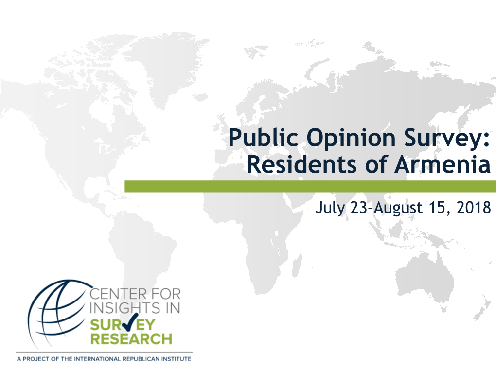 Public Opinion Survey: Residents of Armenia