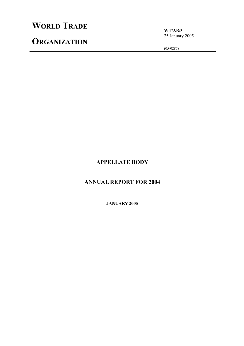 Annual Report for 2004