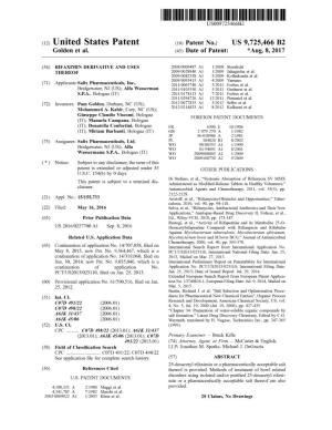 United States Patent (10) Patent No.: US 9,725,466 B2 Golden Et Al