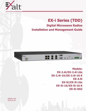 EX-I Series (TDD) Digital Microwave Radios Installation and Management Guide
