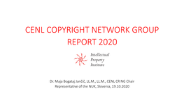 Cenl Copyright Network Group Report 2020