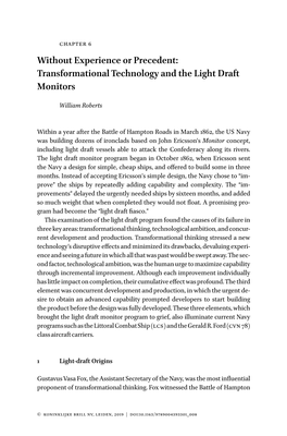 Transformational Technology and the Light Draft Monitors